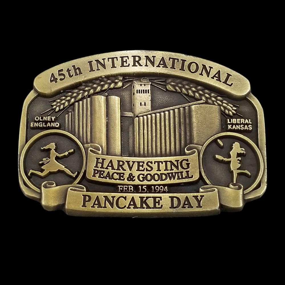 Belt‎ Buckle Vintage 1994 Western Associates International Pancake Day Limited